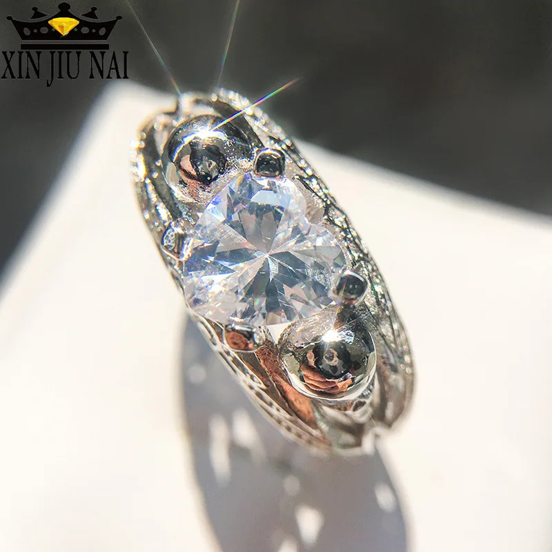 Кольцо в форме сердца 925 пробы anillos серебряное Ювелирное кольцо AAAAA Уровень CZ