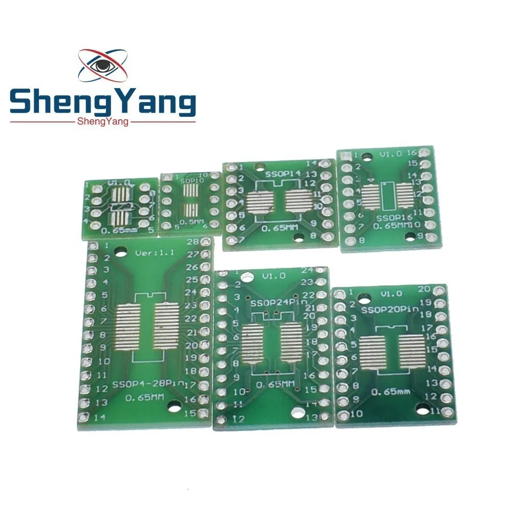 Шэньян 7 шт. = 7value * 1 шт набором плат PCB SMD обратиться к DIP СОП MSOP SSOP TSSOP SOT23 8 10 14 16 20 24 28 SMT для DIP