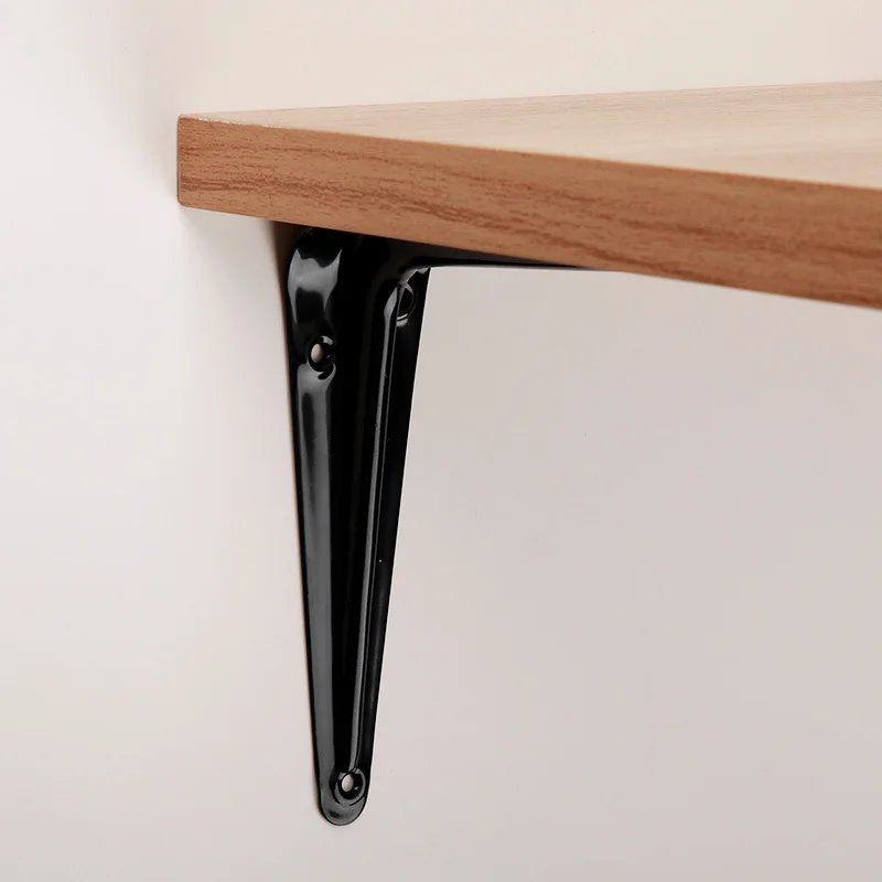 Black Metal Floating Shelf Bracket Rustic Farmhouse Decorative L Brackets for Shelves Wall Mount Corner Brace 12 Pack
