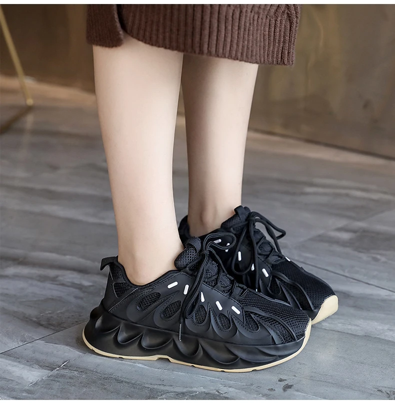 BIMUDUIYU; Женская Повседневная Вулканизированная обувь; коллекция года; Модные женские кроссовки на массивном каблуке; удобные кроссовки на плоской подошве; обувь на платформе для Пап