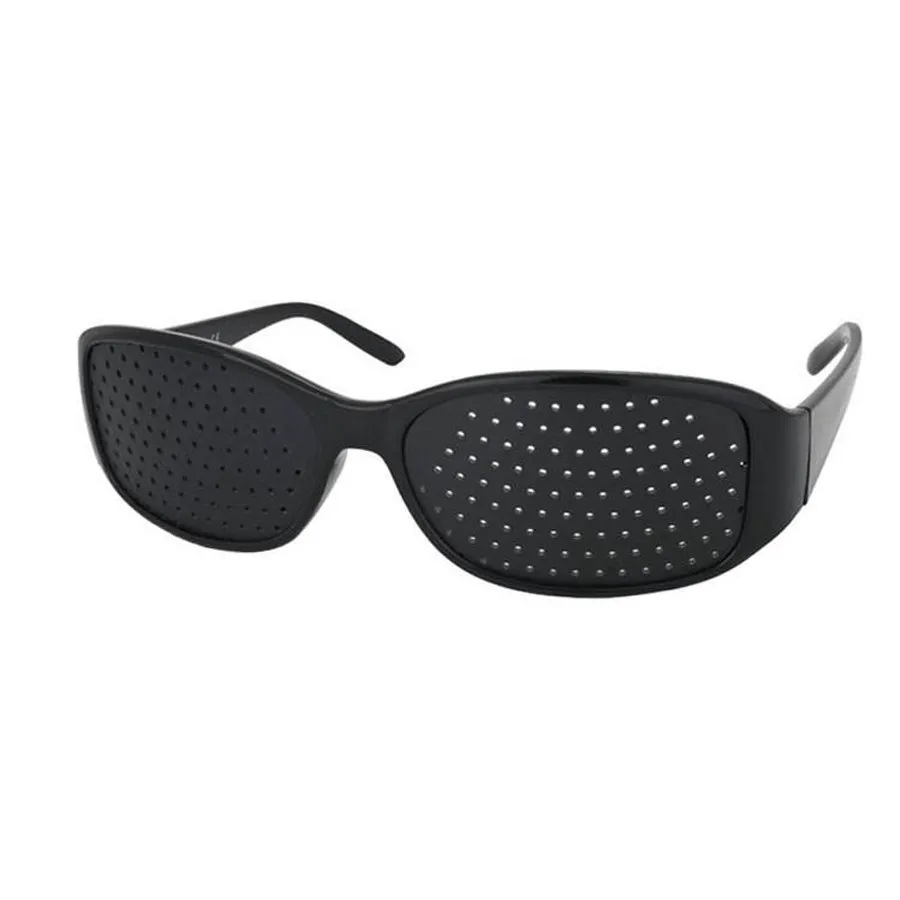 Черные солнцезащитные очки против усталости, Уход За Зрением, микропористые очки, упражнения на глаза, зрение, улучшенные очки унисекс с защитой от близорукости