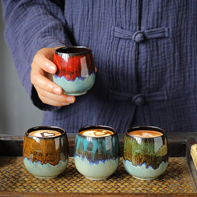 

80ml Ceramic Kiln Change Espresso Coffee Cup Spirit Cup Master Tea Cup Tasas De Cafe Latte Cup Coffee Mug Cool Gift To Friends