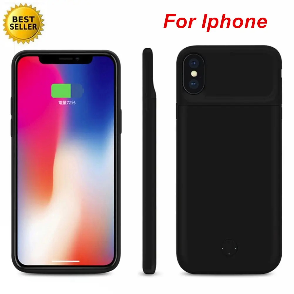 

For Iphone X XS XR XS Max Battery Charger Case Smart Silica gel Material Battery Case Power Bank