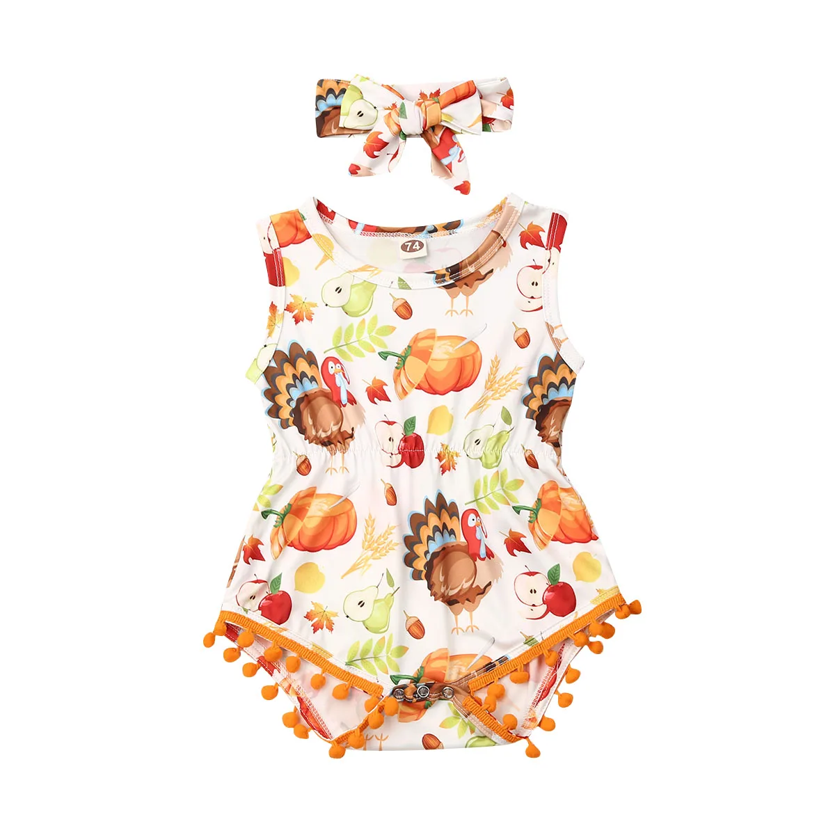 Комплект из 2 предметов Одежда для новорожденных девочек на День Благодарения