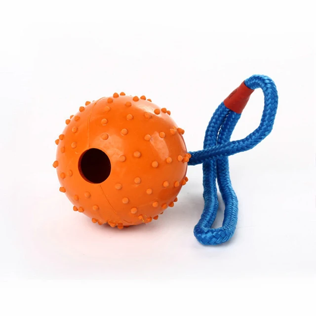 dog toy ball with rope