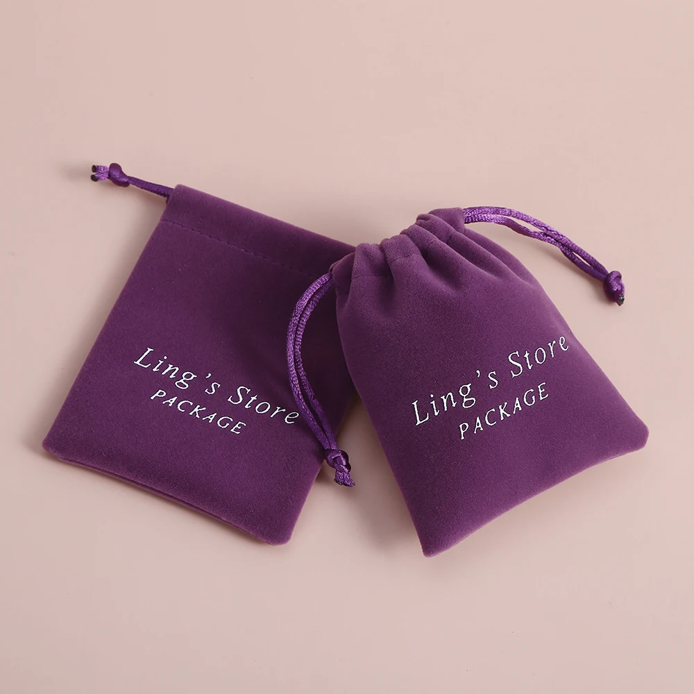 50 Stück personalisierte Samt-Schmuckbeutel, beige Beutel mit Kordelzug, schicke kleine Beutel, Hochzeitsgeschenke, Geschenkbeutel, Verpackung, individuelles Logo – Detail 14