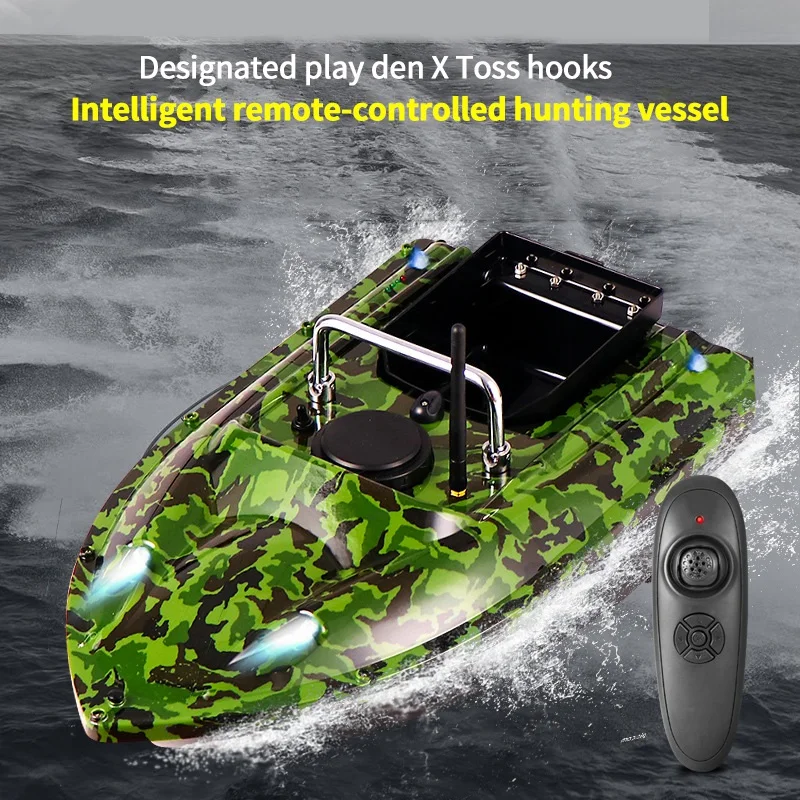 

Camouflage Fishing Bait Boat RC Boat 500M Remote Control Fishing Feeder Toy Fishing Lure Bait Boat with EU Plug