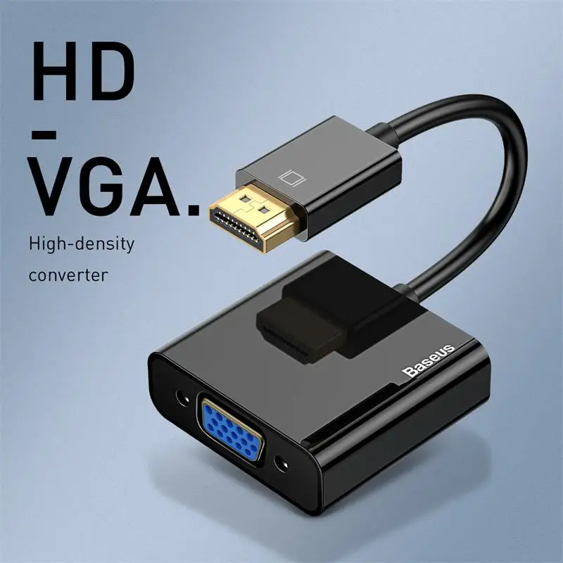 Baseus HDMI to VGA Adapter 1080P HDMI Male to VGA Female splitter for PC monitor Laptop HDTV vga HDMI Adapter