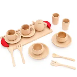 FBIL-деревянная игрушка для малышей игрушки Детский подарочный набор деревянные столовые приборы деревянные детские зубы для малышей