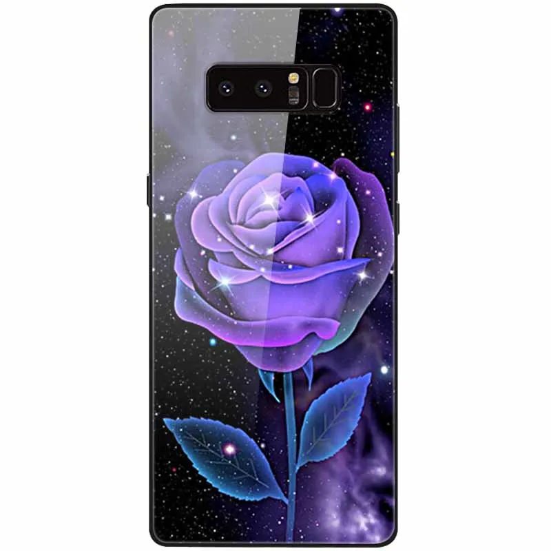 cute phone cases for samsung  Tempered Glass Cover For Samsung Note 8 Case Note9 Hard Protective Funda For Samsung Galaxy Note 10 Plus 9 Cases Luxury Bumper kawaii phone case samsung Cases For Samsung