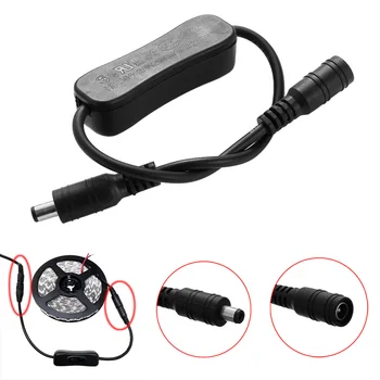 

lamp connector DC In Line On Off Switch Jack Wire DC Female Male Power Cable Connector Plug For LED Strip Light 2.1x5.5mm