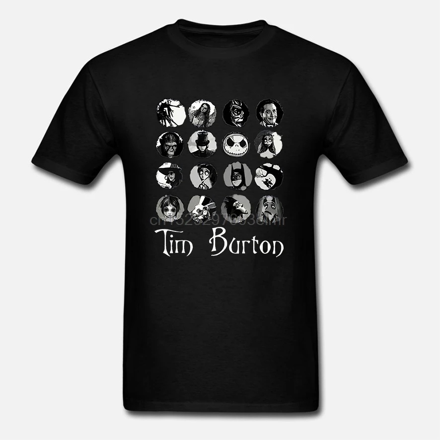 Мужская футболка Tim Burton Movies List женская | одежда