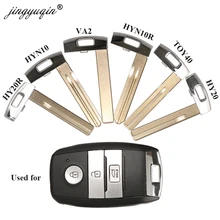 Jingyuqin sin cortar TOY40 Va2 HY20/HY20R HYN10/HYN10R inteligente 3 botones FOB clave de entrada Hoja para Kia K5 Optima Sportage Sorento