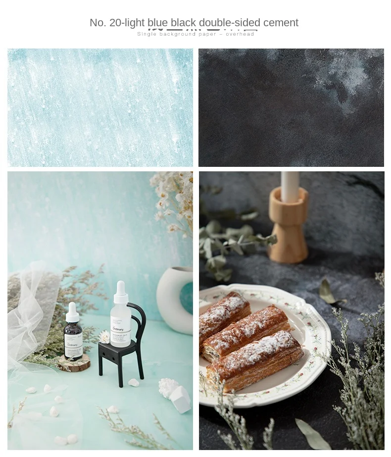 57*87cm Photography Backdrops Marble Wood Grain 2 Sided Waterproof Backgroud Cosmetics Photo Background for Studio Photo