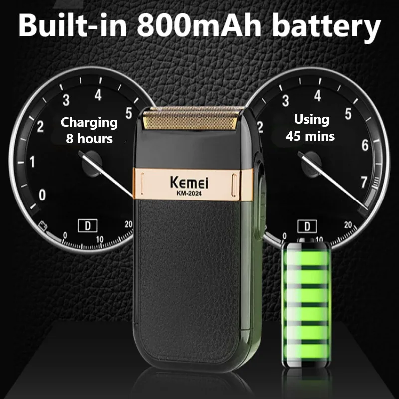 KM- Clipper Electric Shaver Men's Razor Beard Trimmer Shaver For Men Portable Shaving Machine Hair Clipper Facial Epilator