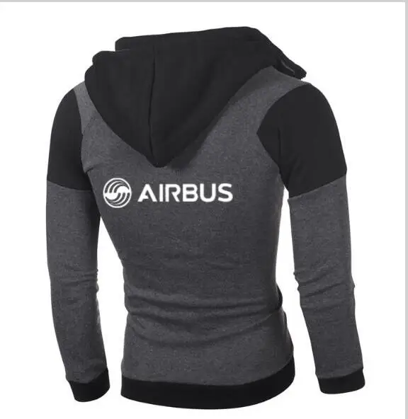 Мужская куртка с капюшоном Airbus на двойной молнии 878 747 Повседневная Толстовка с капюшоном