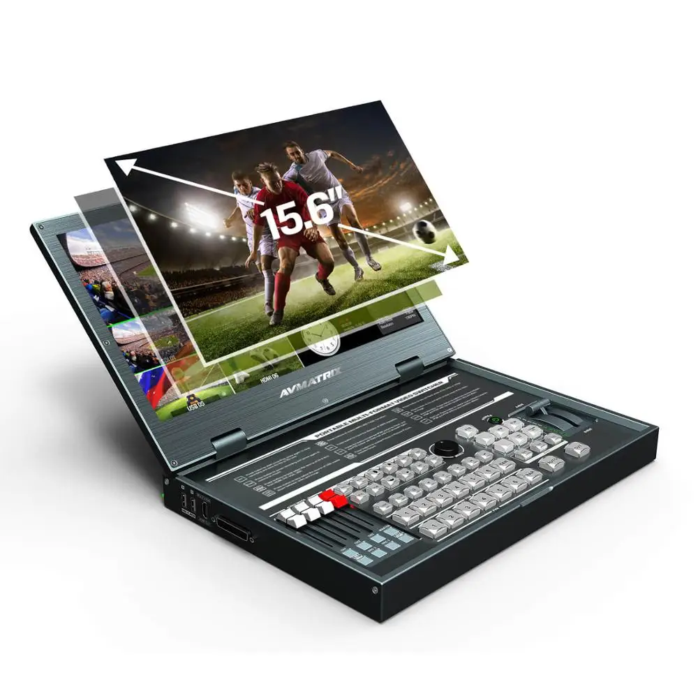 Avmatrix PVS0615 Portable 6 Channel Multi-Format Video Switcher SDI HDMI Mixer With 1080p Record