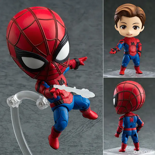 Marvel GSC Человек-паук герой возвращается XIAOCHONG обратно в школу Милая Глиняная фигурка 781 Marvel мобильный Гараж Комплект
