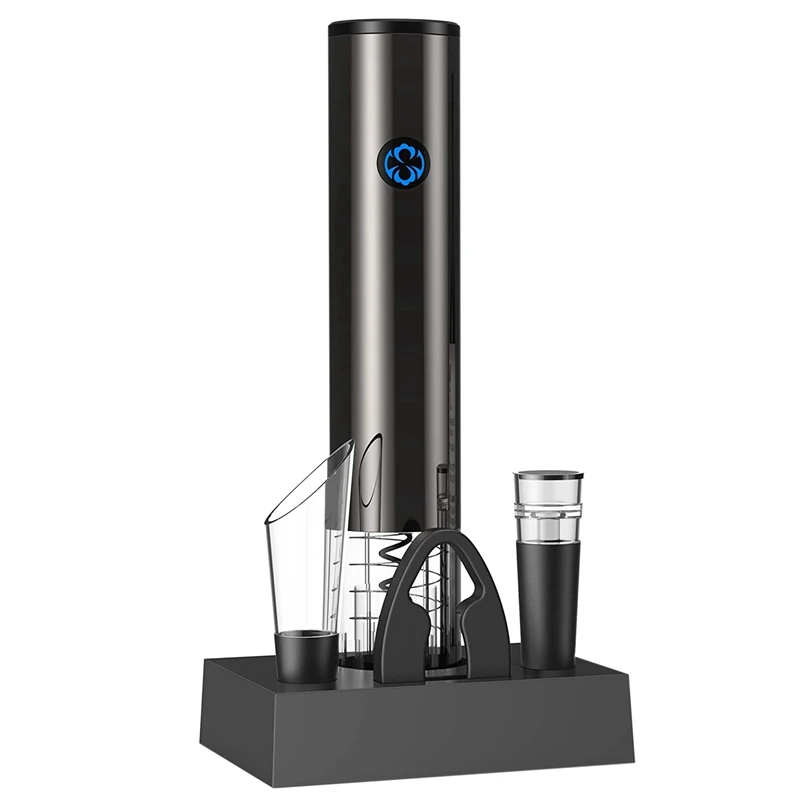 Electric Wine Opener 6 In 1 Set Automatic Electronic Bottle Rechargeable With Charging Base | Дом и сад