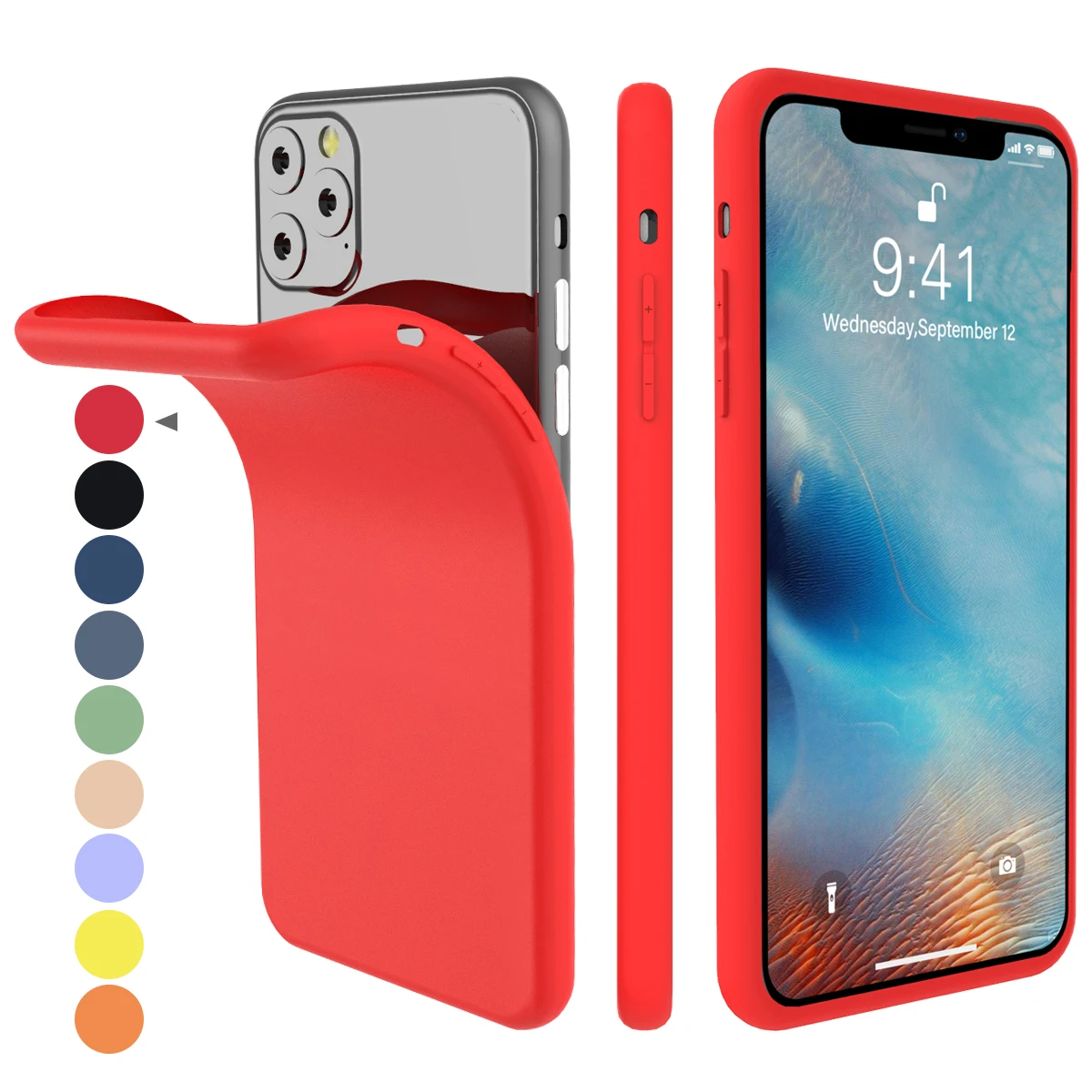 

For iPhone 11 Pro Max 11 pro Case Soft TPU Bumper Shockproof Cover for iPhone X XS Max XR 6 6S 7 8 Plus Case Silicon Candy Color