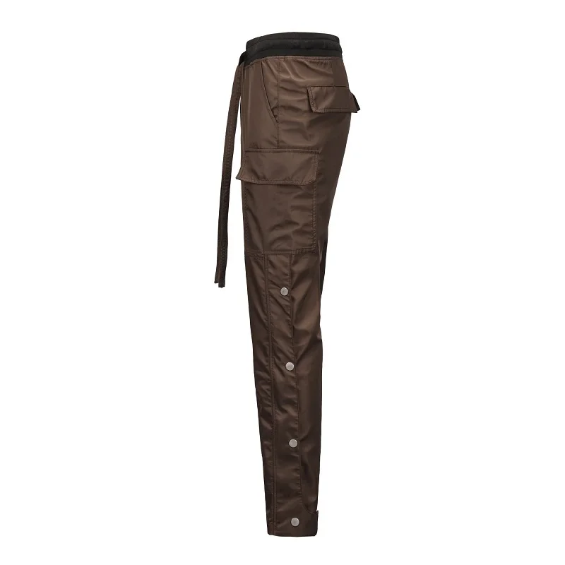 2019 Autumn Winter Cargo Pants Men Pantalon Homme Hip Hop Trousers Men Color Stitching Ankle Button Pockets Joggers Pants L049 2019 Autumn Winter Cargo Pants Men Pantalon Homme Hip Hop Trousers Men Color Stitching Ankle Button Pockets Joggers Pants L049