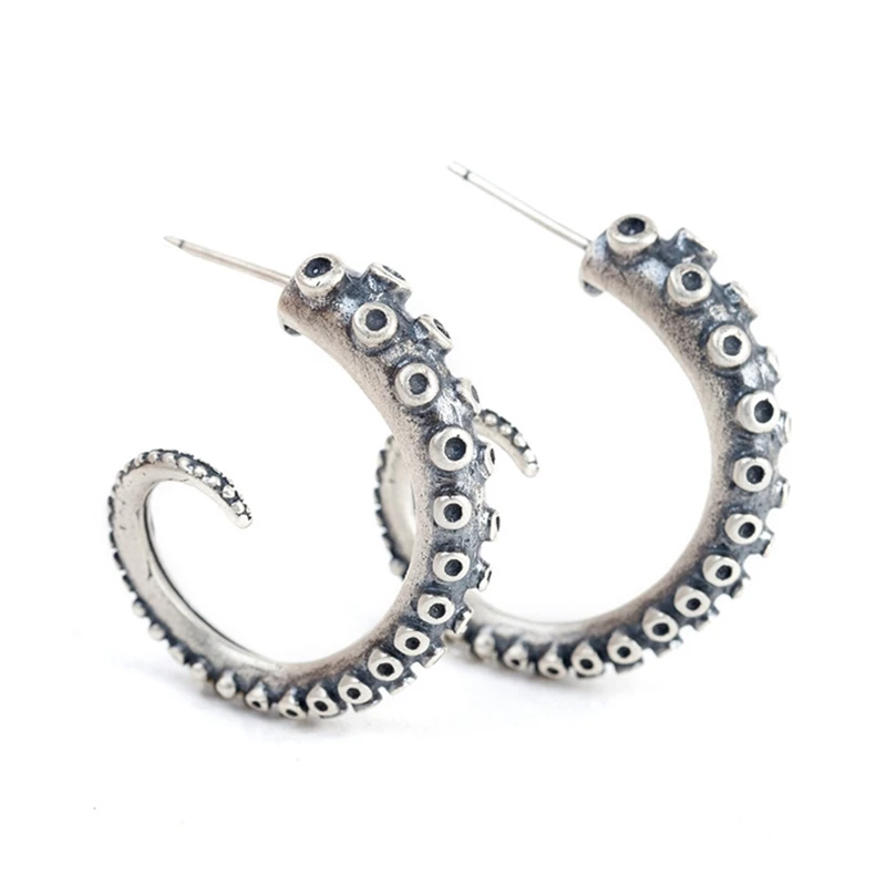 

Gothic Punk Tails Boho Octopus Tentacles Stud Earrings Gift