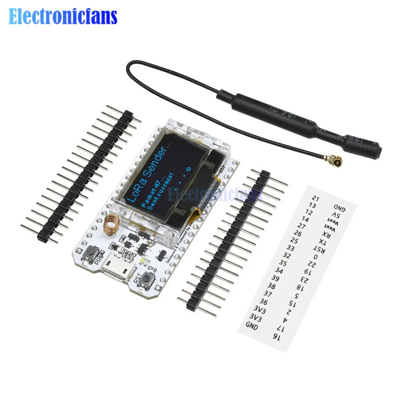 2 шт. SX1276 ESP32 0,96 дюймовый синий OLED дисплей Bluetooth wifi Lora комплект 32 модуль IOT макетная плата 868 МГц 915 МГц для Arduino