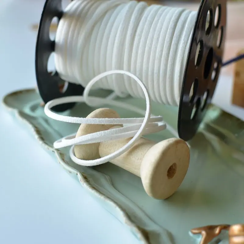 30m Deerskin Double-faced Suede Skirt String Woven Necklace Rope Leather Rope Clothing materials 0.3cm
