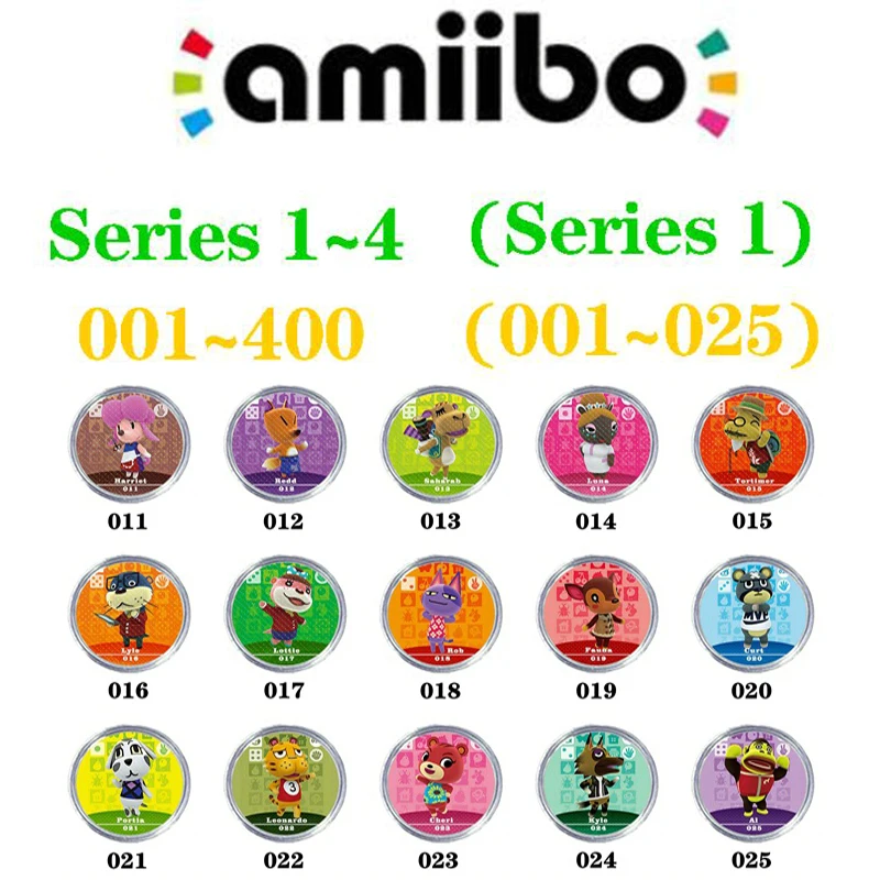 

Animal Crossing Card Amiibo Card Work for NS 3DS Games Series 1 (001 to 025)