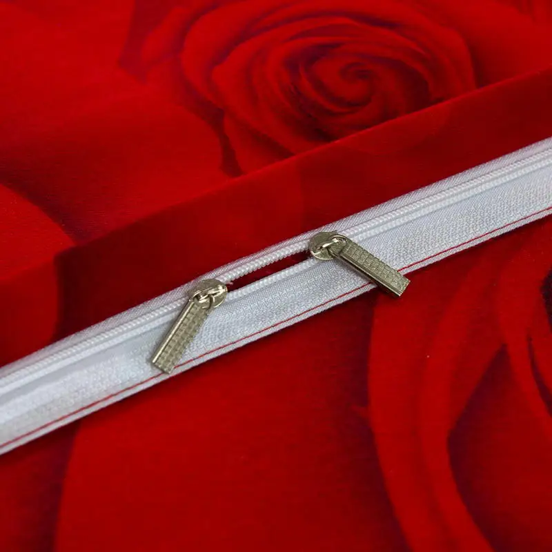 Красная роза комплект постельного белья растительный Кашемир и хлопок материал мягкий и удобный Свадебная кровать украшение сладкая любовь