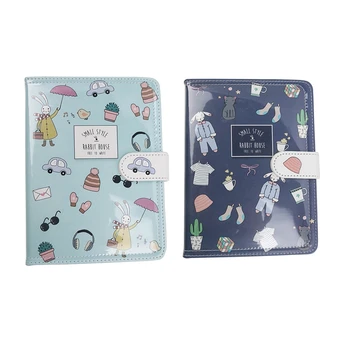 

2 Pcs Cute Notebook Monthly Daily Planner Study Notepad Diary Journal Stationery Gift, Ink Blue & Light Green