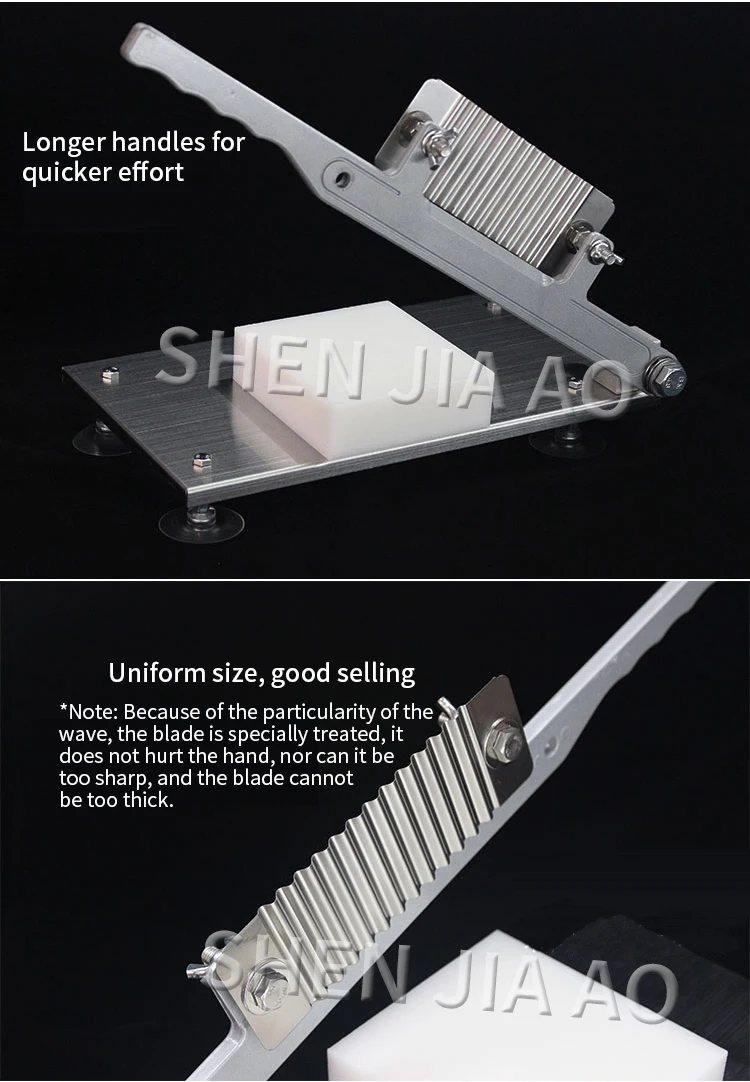 Manual Wave Spike Potato Machine Stainless Steel Cutting French Strip Cutters Ar