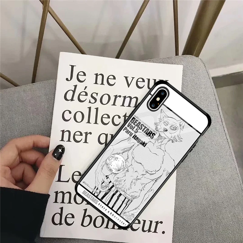 5 Горячая Япония мультфильм BEASTARS стекло Жесткий чехол для телефона для iPhone 11 Pro XS Max X XR 7 8 6 Plus чехол для телефона с изображением волка - Цвет: 5