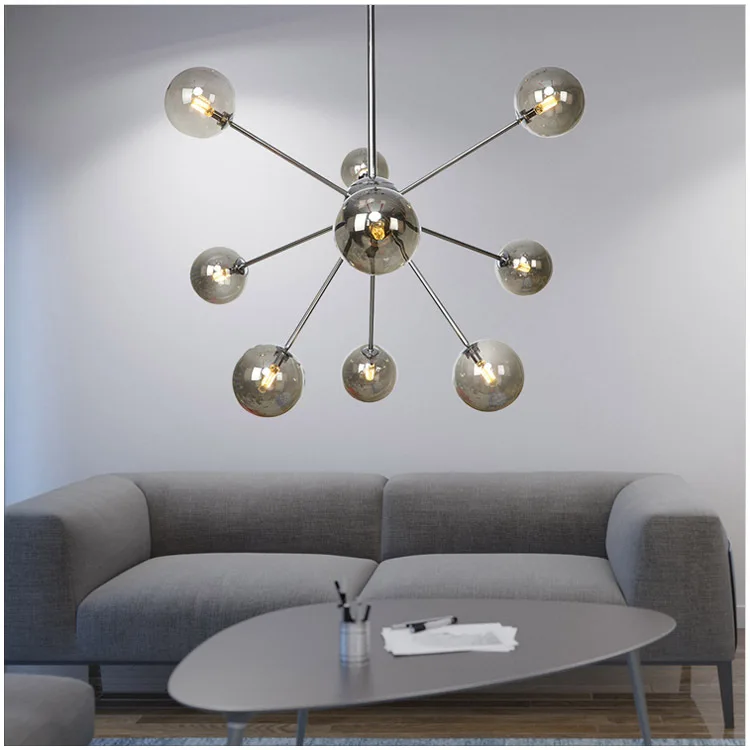 Magic Bean Pendant Lamp Iron Lamp Body Glass Pendant Light Nordic Indoor Lighting Decoration Light Fixture LED G4 Lustre 220V