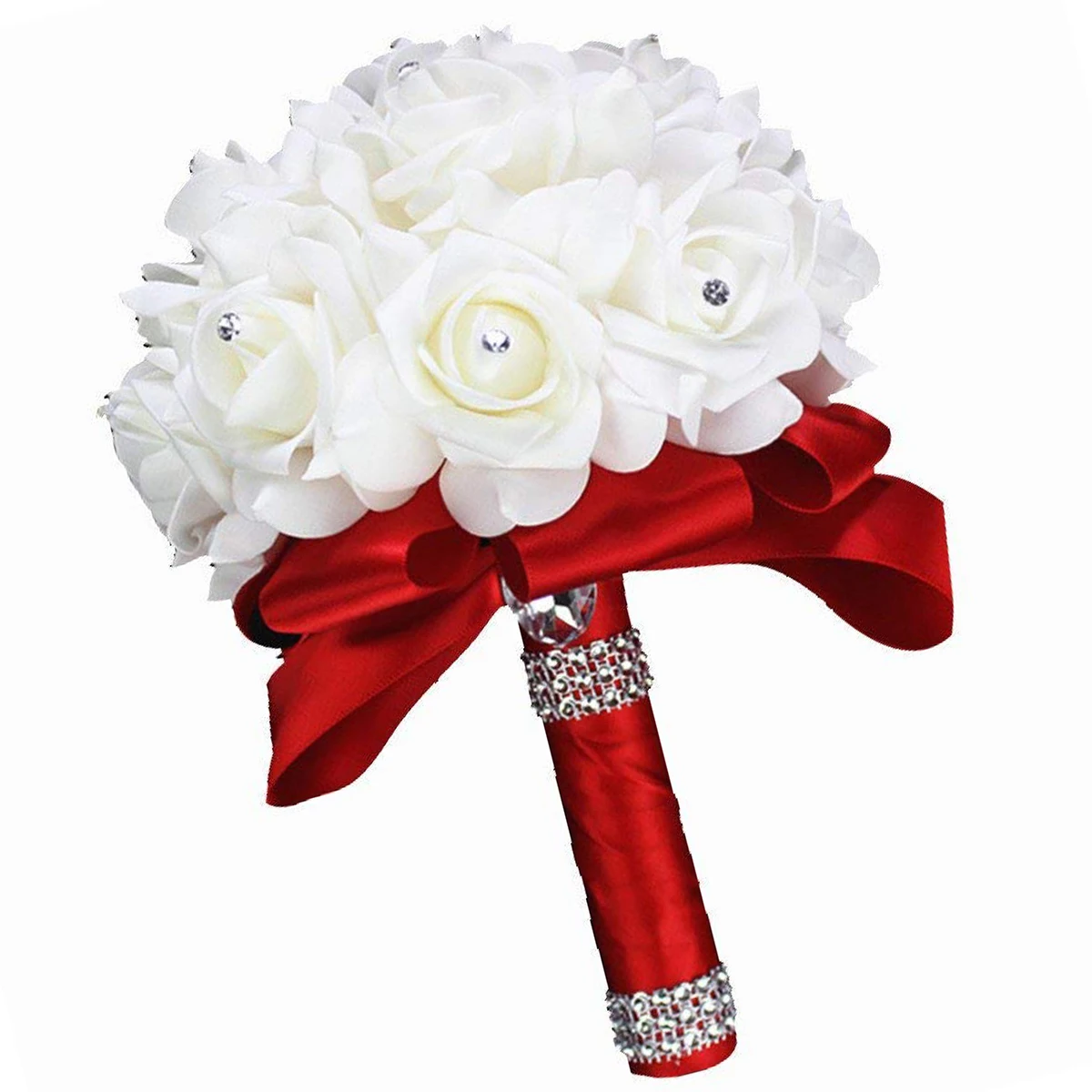 1 комплект ручной работы пена Искусственный Розовый Шелковый букет для невесты свадебные цветочные украшения красивые модные цветочные