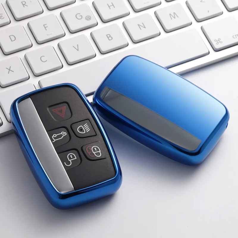 Funda inteligente de tpu para llave de coche, protector de piel suave para vehículos land rover lr4, jaguar xk xkr xf xfr xj xjl