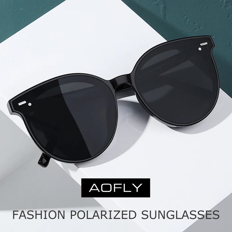 designer sunglasses for women AOFLY Brand Polarized Sunglasses Men Women 2021 Vintage Round Anti-Glare Driving Sun Glasses Male Luxury Designer Ladies UV400 big sunglasses