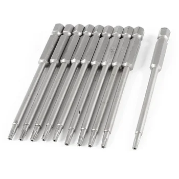 

GTBL 10 Pcs Hex Shank Magnetic 2.8mm Torx T10 Security Screwdriver Bit