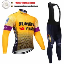 SPTGRVO Lairschda jumbo visma Зима Велоспорт JerseySet термо флис с длинным рукавом велосипед одежда Pro велосипедная одежда для горного велосипеда комплект одежды