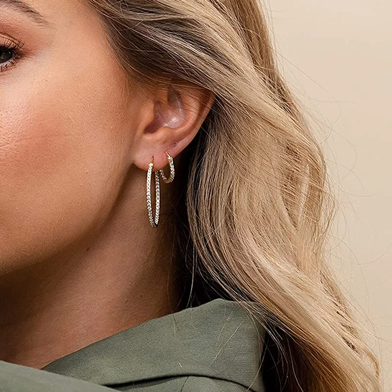 Punk Runde Hoop Ohrringe Für Frauen Mode Kristall Kleine Kreis Gold Knorpel Ohrringe Mädchen Rock Partei Schmuck Zubehör E398 – Detail 10