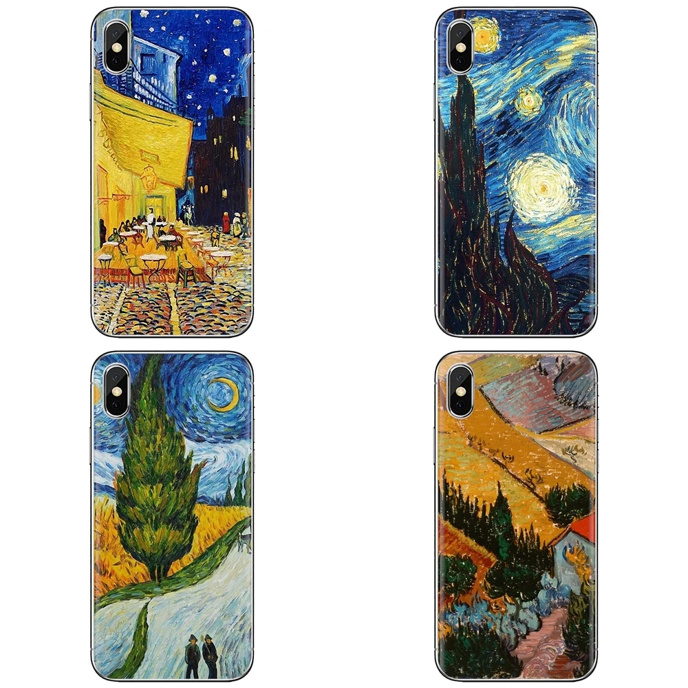 For Nokia X6 2 3 5 6 8 9 230 3310 2.1 3.1 5.1 7 Plus 2017 2018 Van Gogh Starry Night Slim Silicone Soft TPU Phone Case | Мобильные