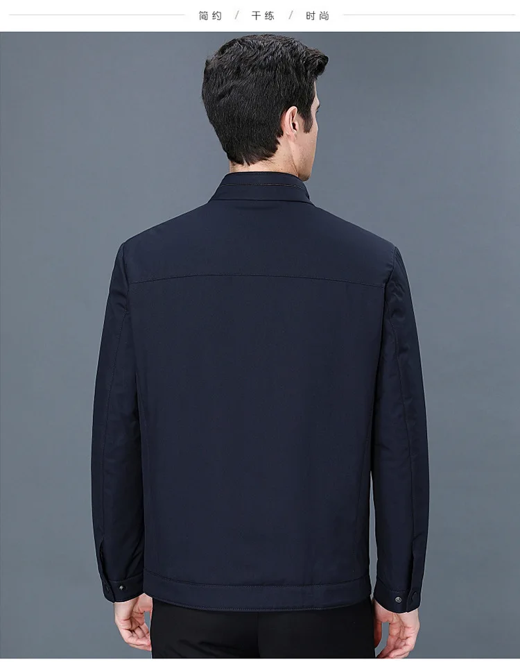 Autumn& Winter Stand Collar Cotton-padded Clothes Men's Middle-aged Fashion New Style Business Men Cotton Jacket Men'S Wear Thi