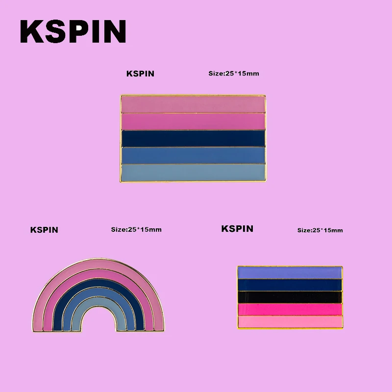 

New Gay Pride Flag Lapel Pin Flag badge Brooch Pins Badges