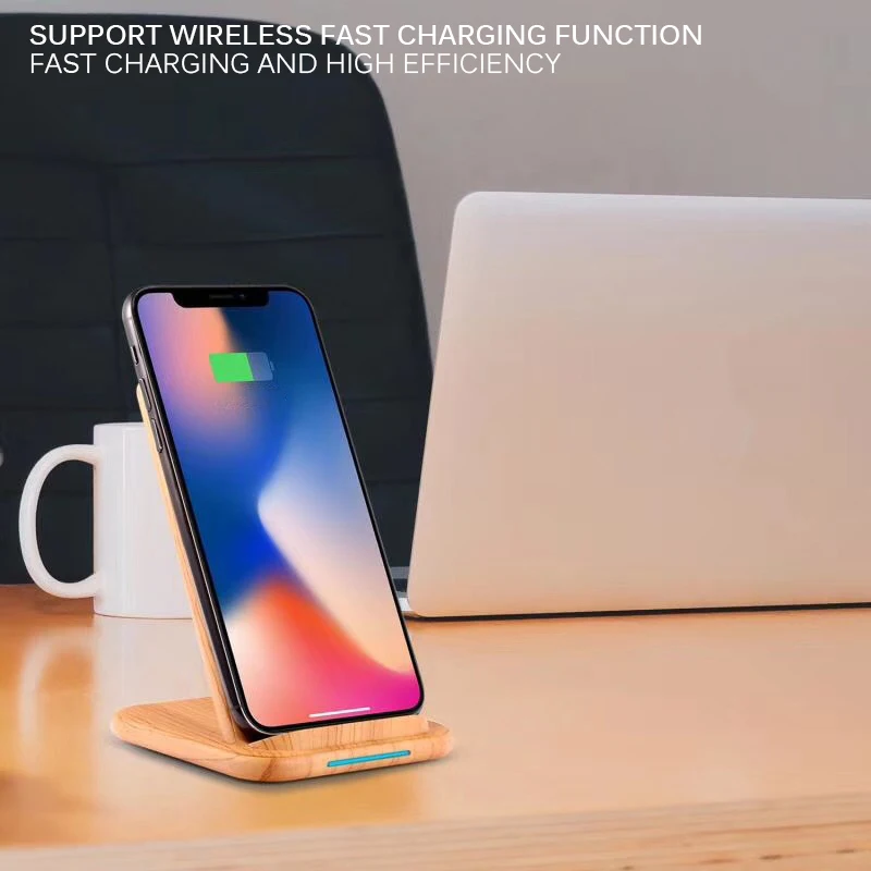 Беспроводное быстрое зарядное устройство для Iphone 10 Вт, беспроводное зарядное устройство для телефона, Подставка для зарядки телефона, Настольный держатель для зарядки с охлаждающим отверстием