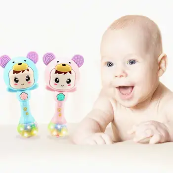 

Cute Cartoon Shape Rattle Stick Teether Educational Toy for Baby Infant