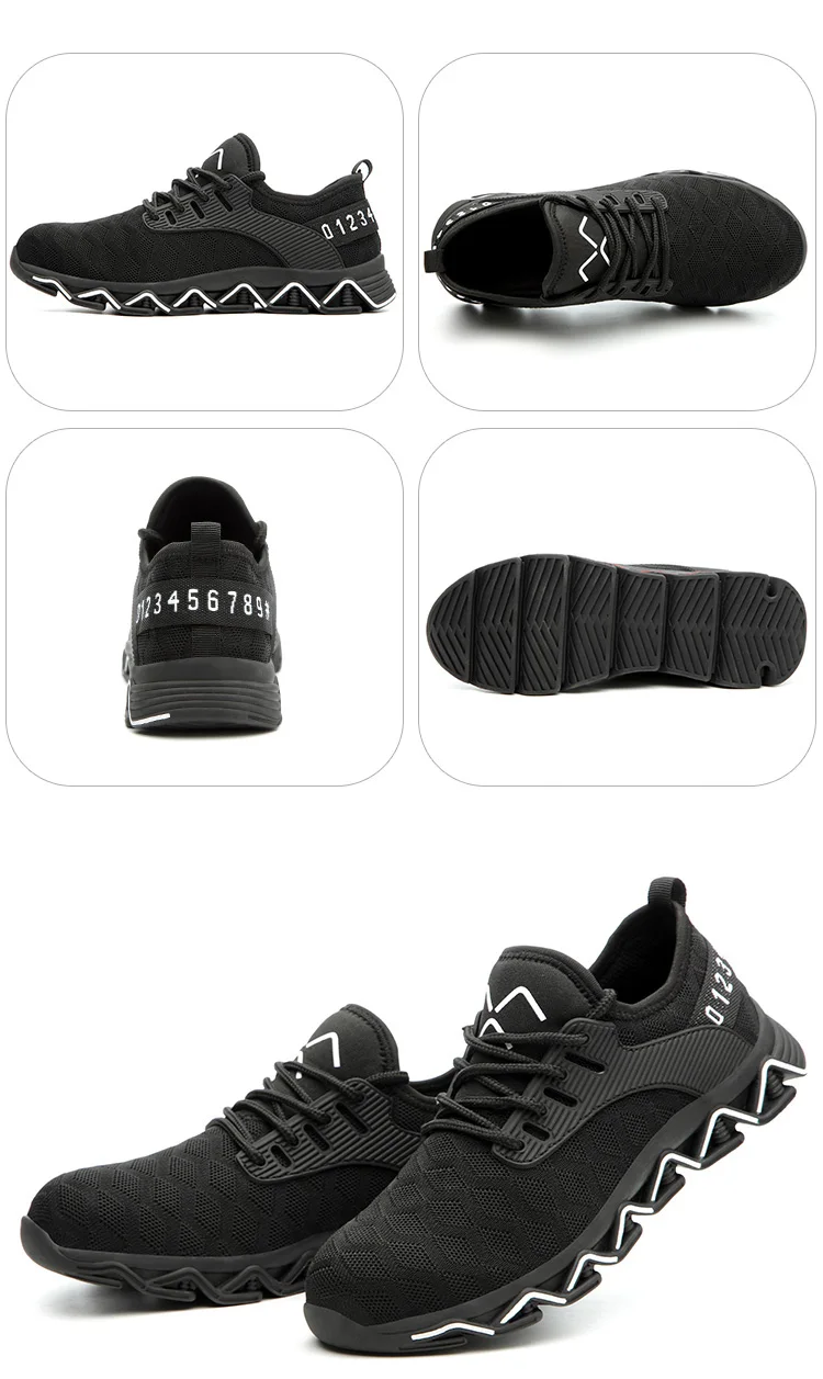 New Design Safety Work Shoes Boots For Men Anti-Smashing Steel Toe Boots Men Construction Shoes Safety Boots Sneakers