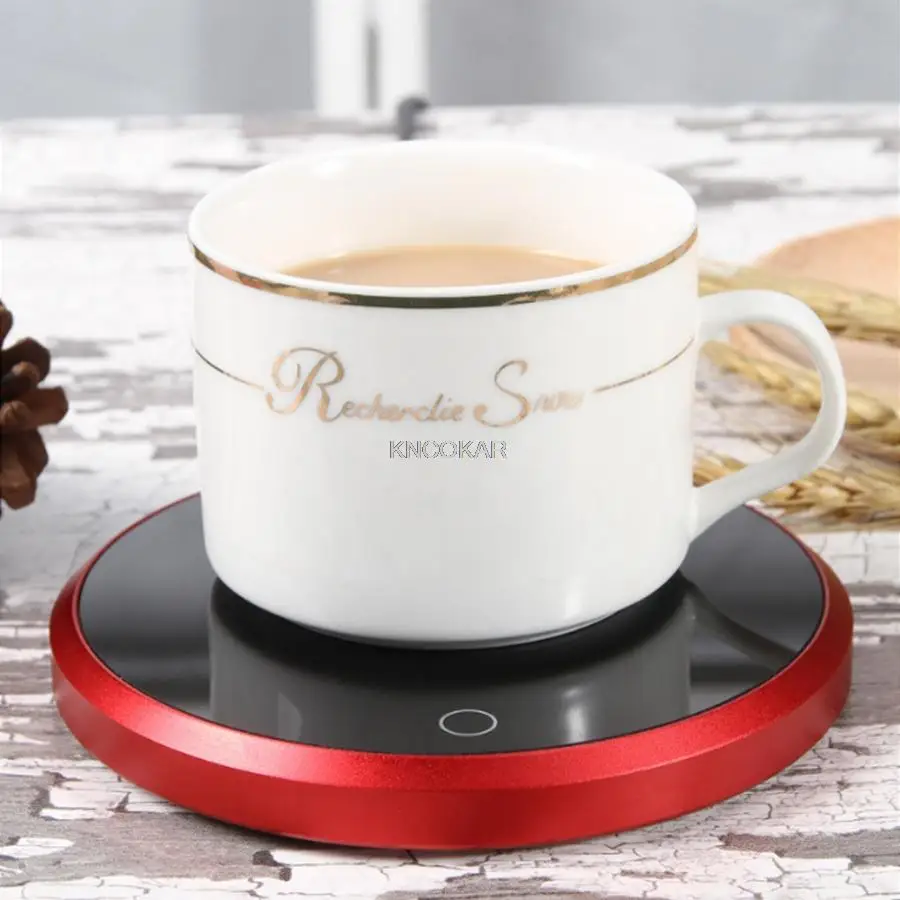 15W Coffee Cup Warmer Heated Mug Coasters Waterproof Electric Touch Heater Thermostat Warm Cup Mat Pad Milk Coffee Mug Warmer
