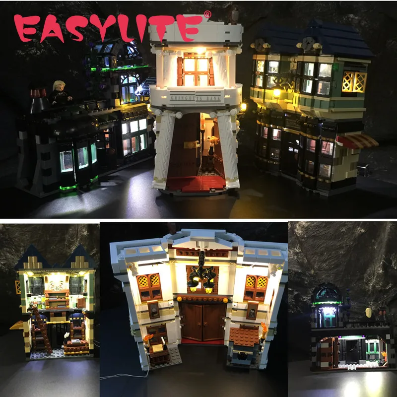 Easylite Led Light Set Per 10217 75978 Diagonal Alley Giocattoli Fai Da Te Blocca Solo Mattoni Kit Di Illuminazione Non Includere Il Modello