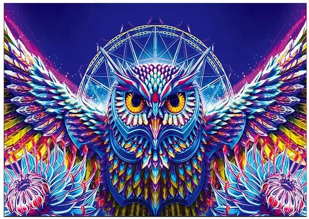 Алмазная мозаика в виде совы полная вышивка картина птицы искусство Декор | Дом и