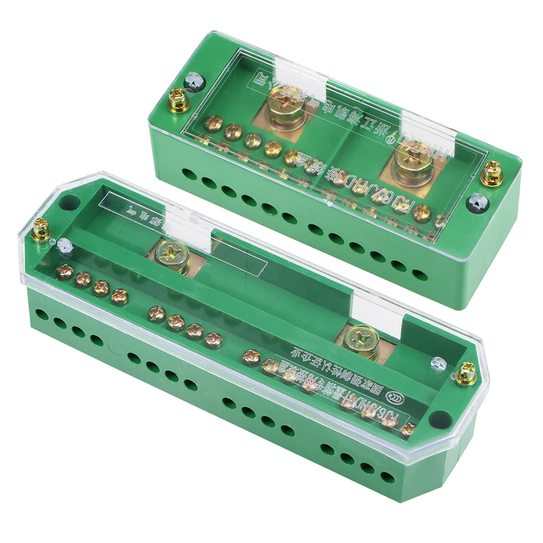 uxcell 2 Inlet 4 Outlet Terminal Strip Blocks 660V 150A Single Phase Distribution Block for Metering Box